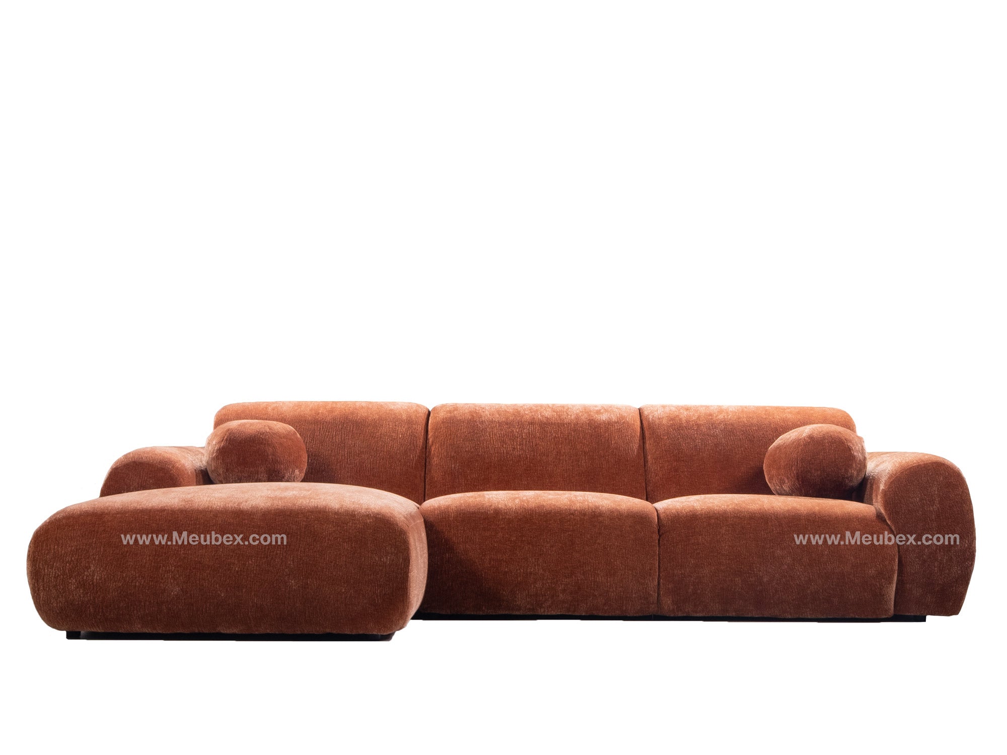 CLOUD Terracotta - Tissu Velours Croco
