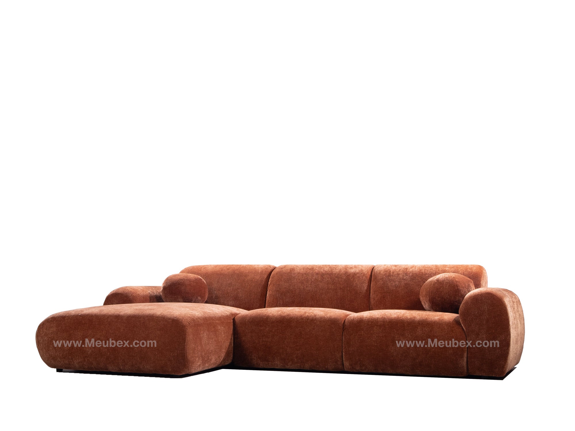 CLOUD Terracotta - Tissu Velours Croco
