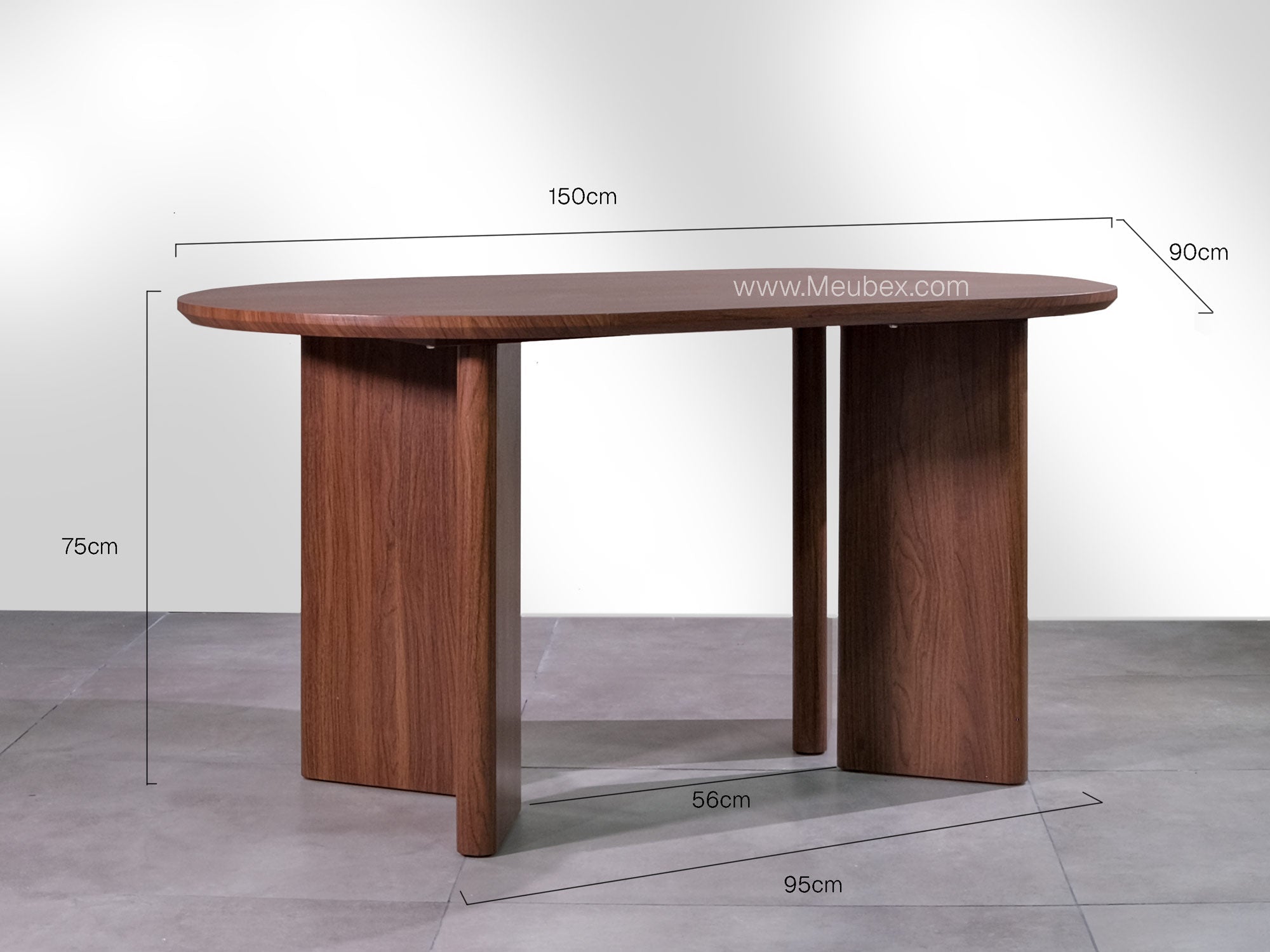 Ambre | Noyer | 150cm
