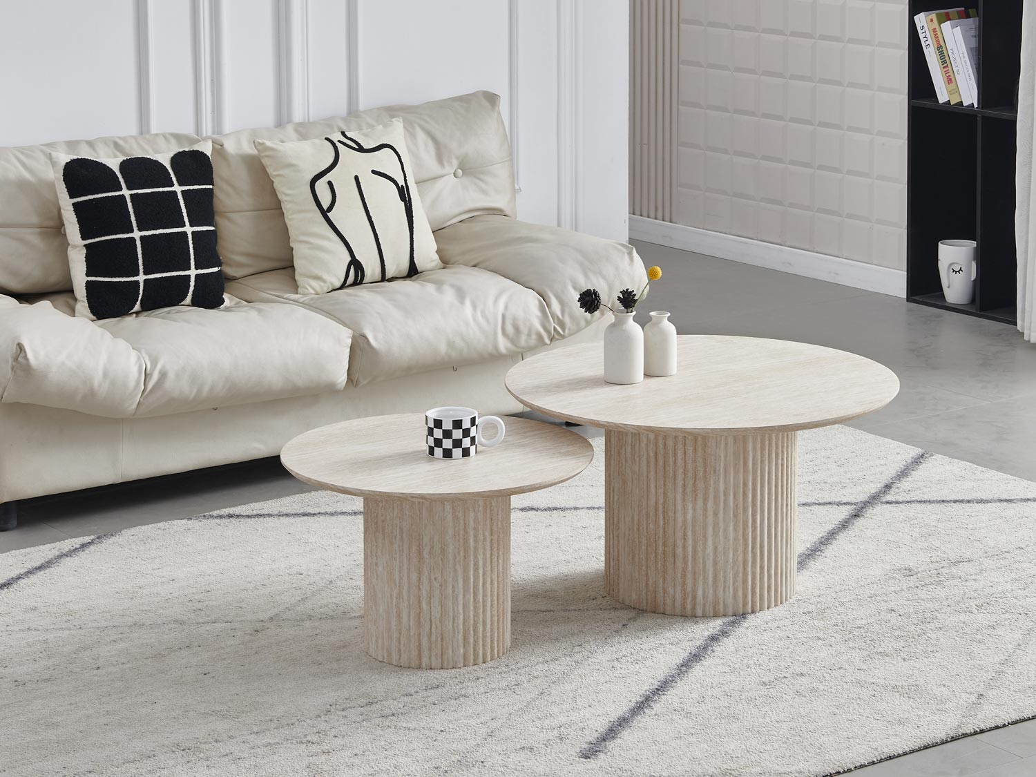 Pila | bois MDF effet travertin