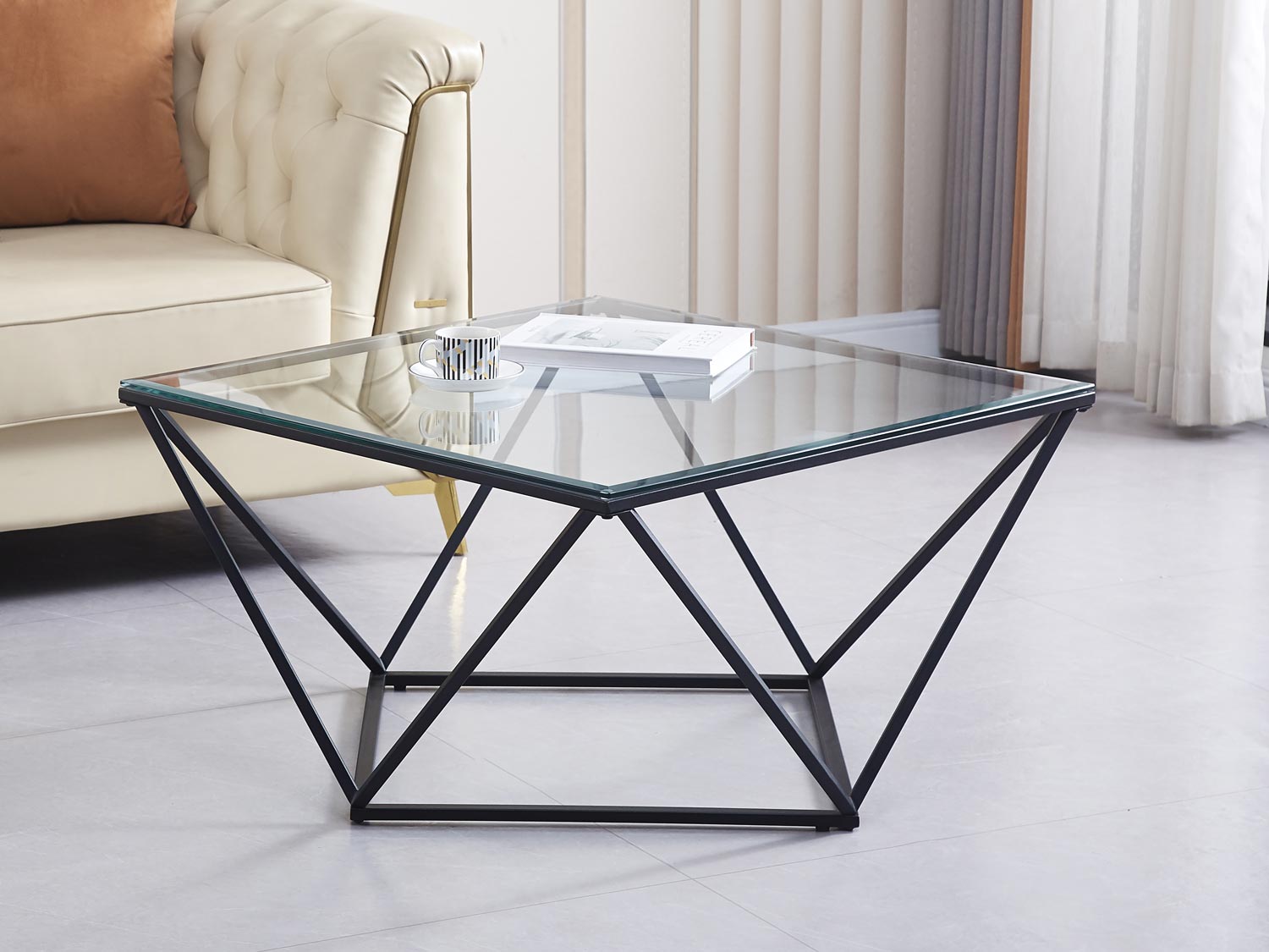 Alina | Verre métal noir