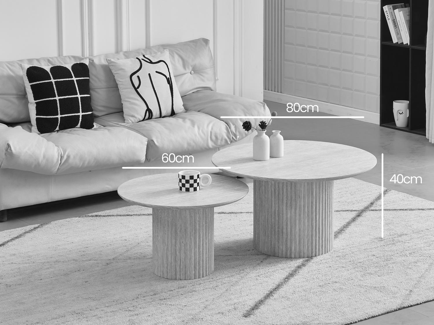 Pila | bois MDF effet travertin