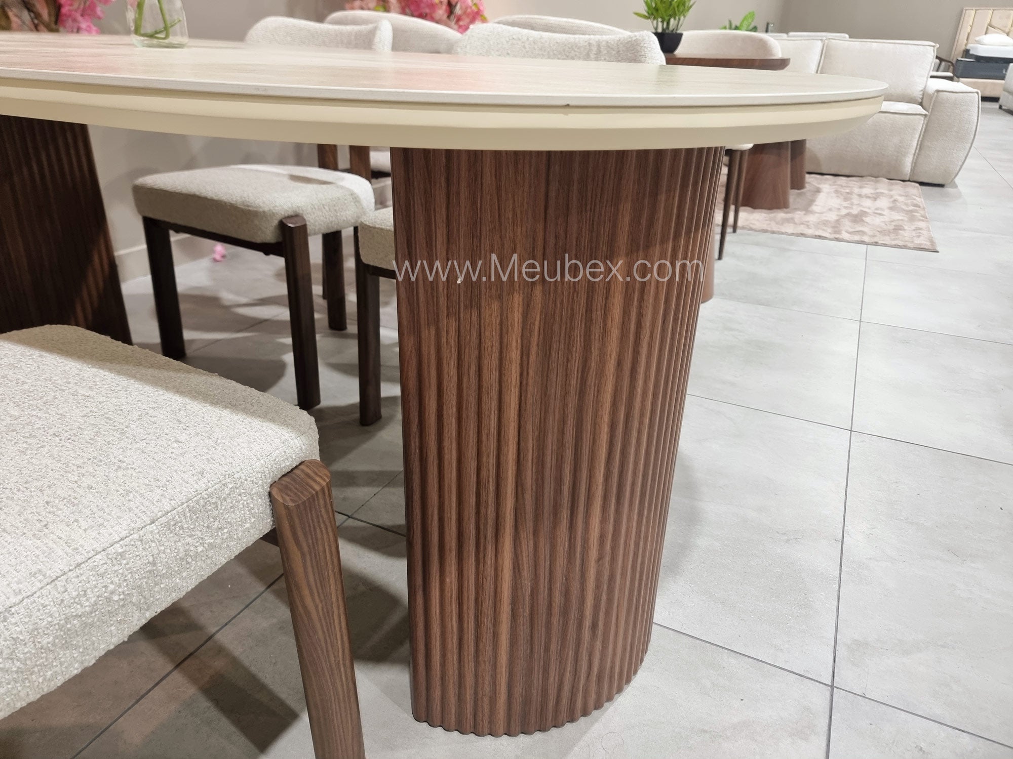 Calypso | Noyer x Travertin | 180cm