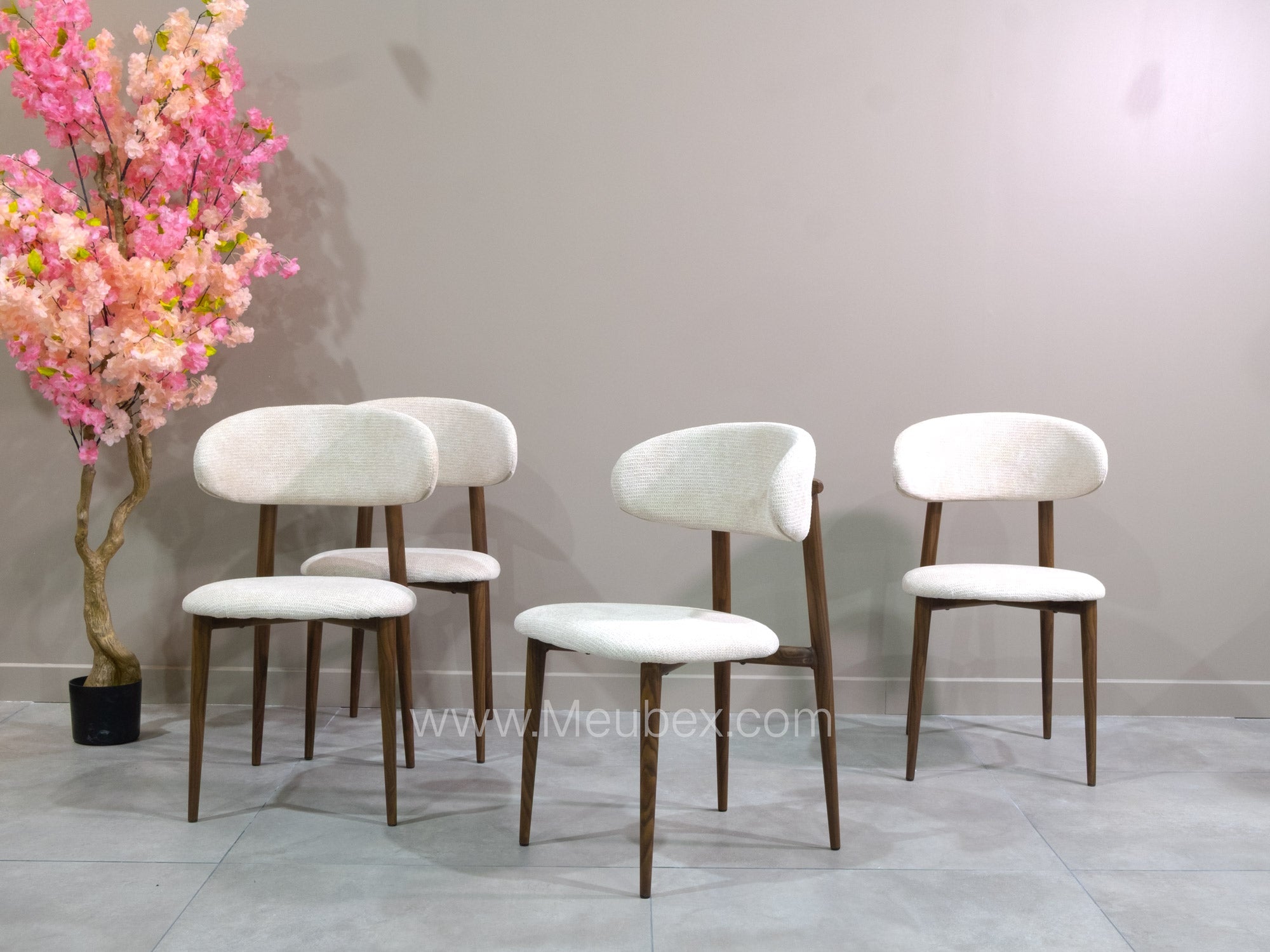 Ensemble Iconic Noyer + 4 chaises Bohem Noyer