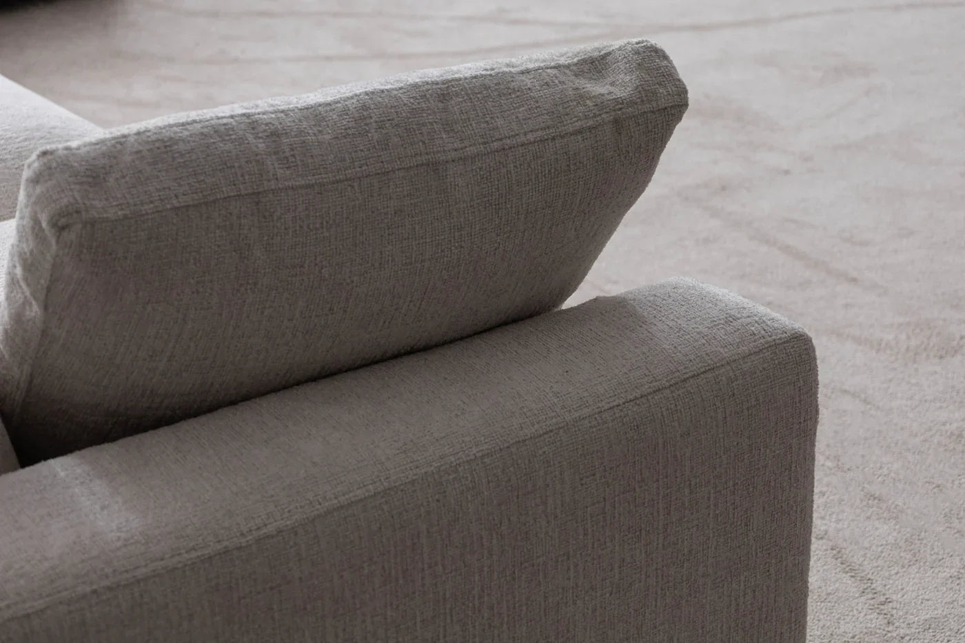 Julia | Tissu Chenille 3+1 pouf