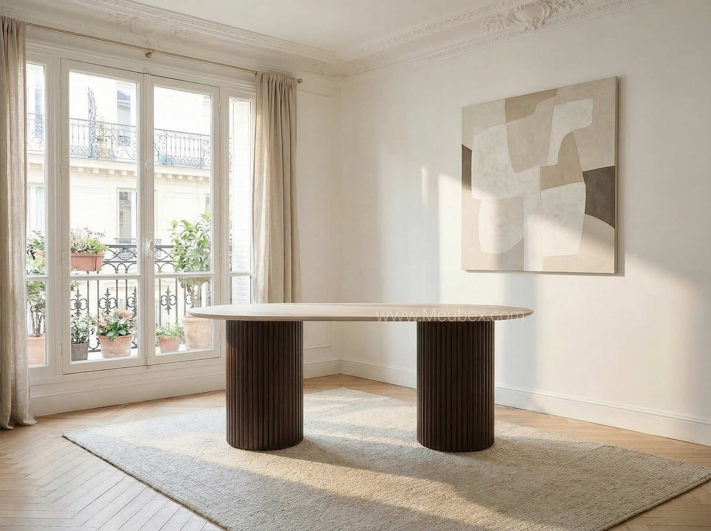 Keysha | Travertin | Pied Noyer |  160x90cm